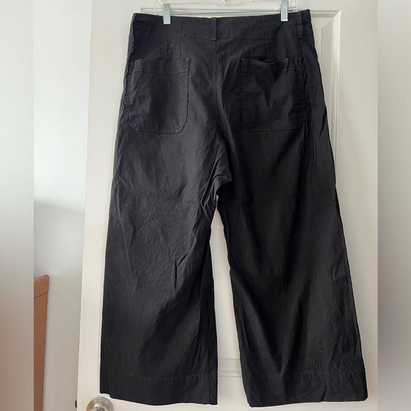 Maeve by Anthroplogie Colette Crop Wide-Leg Pants, size 34 Petite, Black - Picture 4 of 5